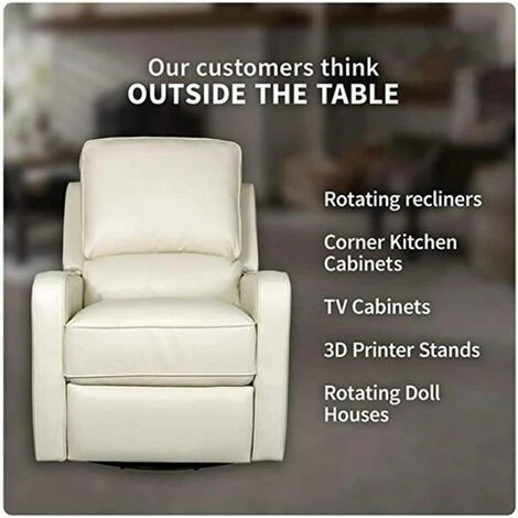 Roulement De Plateau Tournant, Support De Roulements à Billes En Acier Rotatif à 360 °, Base Pivotante, Pour Fauteuil Inclinable/meuble TV 5 Roulement De Plateau Tournant, Support De Roulements à Billes En Acier Rotatif à 360 °, Base Pivotante, Pour Fauteuil Inclinable/meuble TV – Image 3