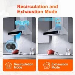 Gasland Chef PR60SS Hotte Aspirante 60cm à Recyclage Hotte Aspirante Silencieuse évacuation D'air 488 M³/h 3 Niveaux Touch Control Montage Mural Hotte Aspirante Avec Filtre Inox Argent écrans De Verre -VIDAXL || Bosch || Whirlpool Soldes 90636102 3