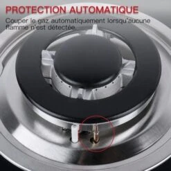 Plaque à Gaz 5 Feux, Plaque Gaz, Plaque De Cuisson à Gaz, Gaz Naturel/Propane/Butane (5 Brûleurs) -VIDAXL || Bosch || Whirlpool Soldes 91624272 4