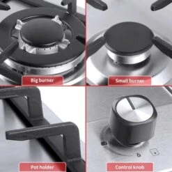 Plaque De Cuisson à Gaz 2 Feux - Autosuffisante Plaque à Gaz Avec 2 Brûleurs à Gaz - Cuisinière Encastrable - Gaz Naturel/Propane (2 Brûleurs -Acier Inoxydable) -VIDAXL || Bosch || Whirlpool Soldes 91624277 4