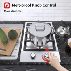 Plaque De Cuisson à Gaz 2 Feux - Autosuffisante Plaque à Gaz Avec 2 Brûleurs à Gaz - Cuisinière Encastrable - Gaz Naturel/Propane (2 Brûleurs -Acier Inoxydable) -VIDAXL || Bosch || Whirlpool Soldes 91624277 5