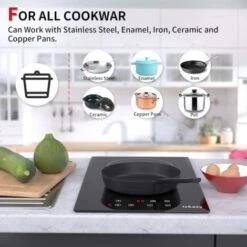 Plaque Vitrocéramique 2 Feux, Plaque De Cuisson En Vitrocéramique 2 Foyers Encastrable Plaque 2 Feux - 3000W, 29cm -VIDAXL || Bosch || Whirlpool Soldes 91624279 4