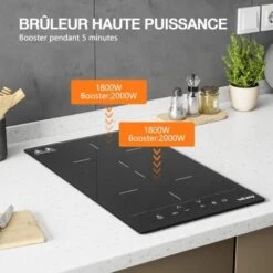 Plaque à Induction 2 Foyer, Double Plaque à Induction Encastrable, Table De Cuisson à Induction 3400W, L51 X P29.5 Cm -VIDAXL || Bosch || Whirlpool Soldes 91624288 4