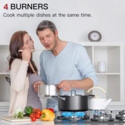 Plaque Gaz 4 Feux, Plaque De Cuisson à Gaz, Plaque à Gaz Avec 4 Foyers à Gaz, Cuisinière Encastrable, Gaz Naturel/Propane (4 Brûleurs) -VIDAXL || Bosch || Whirlpool Soldes 91624289 3