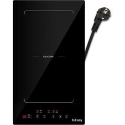 Plaque à Induction 2 Feux, Table De Cuisson à Induction Encastrable, Double Plaque De Cuisson Electrique à Induction , 3400W, Boosters