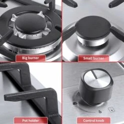 Plaque De Cuisson à Gaz 2 Feux - Autosuffisante Plaque à Gaz Avec 2 Brûleurs à Gaz - Cuisinière Encastrable - Gaz Naturel/Propane (2 Brûleurs -Acier Inoxydable) -VIDAXL || Bosch || Whirlpool Soldes 91624299 4