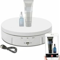 Table Tournante Rotative électrique, Table D'affichage Rotative électrique Intelligente De 146 Mm Avec 3 Vitesses Et Angle Réglables, Utilisée Pour L'affichage Et La Photographie De Bijoux (