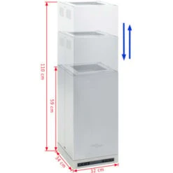 Hotte îlot Avec écran Tactile LCD Et Capteur 756 M³ / H LED VidaXL -VIDAXL || Bosch || Whirlpool Soldes 9189712 4