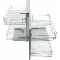 KuKoo – 4 Paniers Coulissants D’Angle, Côté Droit, En Métal Pour Placard Ou Cabinet De Cuisine Entre 90 – 100cm -VIDAXL || Bosch || Whirlpool Soldes 9286036 3