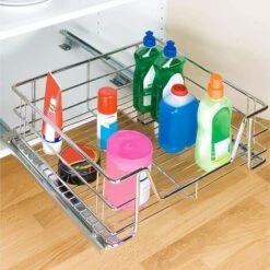 Tiroir Télescopique Système Pour Armoire Midi - Télescopique, Acier, 51 X 18.5 X 40 Cm, Chromé -VIDAXL || Bosch || Whirlpool Soldes 92923680 3