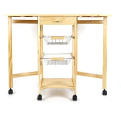 GUOYIHUA® Chariot De Cuisine Bois Desserte De Cuisine à Roulettes Meuble De Rangement 913775cm -VIDAXL || Bosch || Whirlpool Soldes 95133899 4