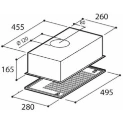 Hotte Aspirante Encastrable Sous Meuble, Coloris Gris 49,5x28 Cm -VIDAXL || Bosch || Whirlpool Soldes 95378080 5