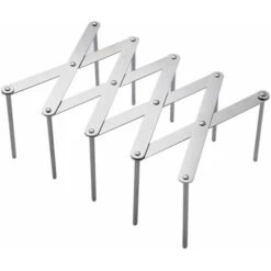 1 Pièce Support Pour Couvercles En Acier Inoxydable, Ustensile De Cuisine Organisateur, Support Désign Et Ajustable Pour Ranger Casserole Couvercles En Verre Egouttoir，argent，