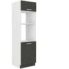 Meuble Colonne Four 2 Portes Battantes - Gris - L 60 X P 57 X H 210 Cm - LASSEN -VIDAXL || Bosch || Whirlpool Soldes 96277214 1
