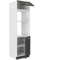 Meuble Colonne Four 2 Portes Battantes - Gris - L 60 X P 57 X H 210 Cm - LASSEN 5 Meuble Colonne Four 2 Portes Battantes - Gris - L 60 X P 57 X H 210 Cm - LASSEN -VIDAXL || Bosch || Whirlpool Soldes 96277214 2