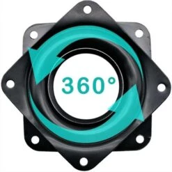 Plate-forme De Rotation De Plateau Tournant Monobloc De 4 Pouces Carré De Rotation à 360 Degrés Avec Roulements à Billes En Acier Pour Armoire De Cuisine Comptoir Garde-manger (noir) MNS