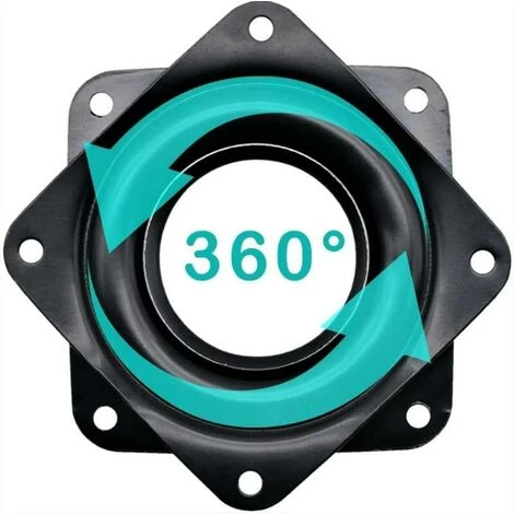 Plate-forme De Rotation De Plateau Tournant Monobloc De 4 Pouces Carré De Rotation à 360 Degrés Avec Roulements à Billes En Acier Pour Armoire De Cuisine Comptoir Garde-manger (noir) MNS 3 Plate-forme De Rotation De Plateau Tournant Monobloc De 4 Pouces Carré De Rotation à 360 Degrés Avec Roulements à Billes En Acier Pour Armoire De Cuisine Comptoir Garde-manger (noir) MNS