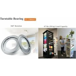 Lilaris Rotation 12 Ou 300mm Plateau Tournant De Table Roulement à Bille En Métal Rond Plateau Pivotante TV Bureau Table Servant De Kaléidoscopes Présentoirs Foires Commerciales，argent, Une Pièce -VIDAXL || Bosch || Whirlpool Soldes 97447305 4