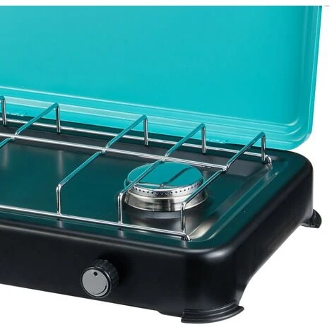 Plaque De Cuisson Gaz Portable 2 Feux 2350W Rechaud Gaz Butane/Propane Bruleurs Inox Couvercle Amovible INTEC 4 Plaque De Cuisson Gaz Portable 2 Feux 2350W Rechaud Gaz Butane/Propane Bruleurs Inox Couvercle Amovible INTEC – Image 2