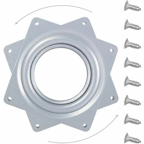 Plateau Tournant Plaque Pivotante Plate-forme Tournante Roulement Rotatif 360 Degrés Carré Avec Des Roulements à Billes En Acier Pour Armoires De Cuisine Comptoir Pantry (4 Pouces) 3 Plateau Tournant Plaque Pivotante Plate-forme Tournante Roulement Rotatif 360 Degrés Carré Avec Des Roulements à Billes En Acier Pour Armoires De Cuisine Comptoir Pantry (4 Pouces)